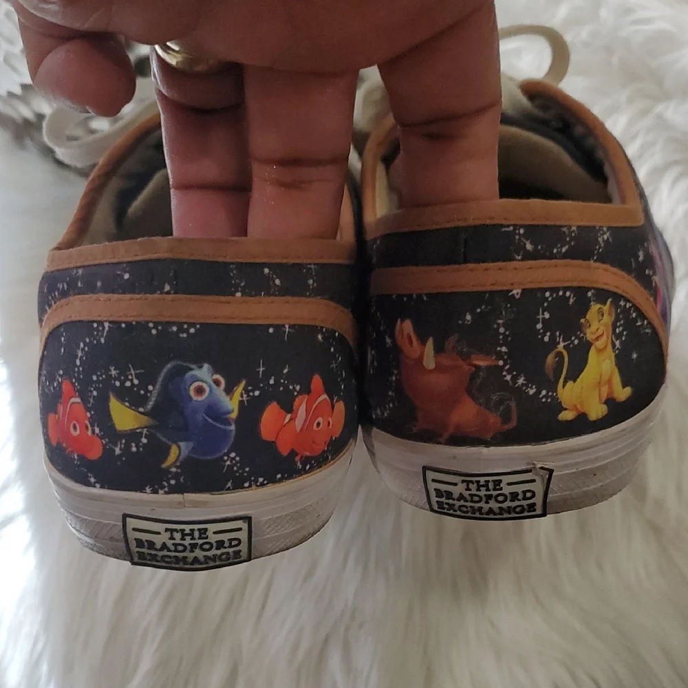 Bradley Exchange Disney Sneakers - Black with Colorful Characters - Picture 5 of 14